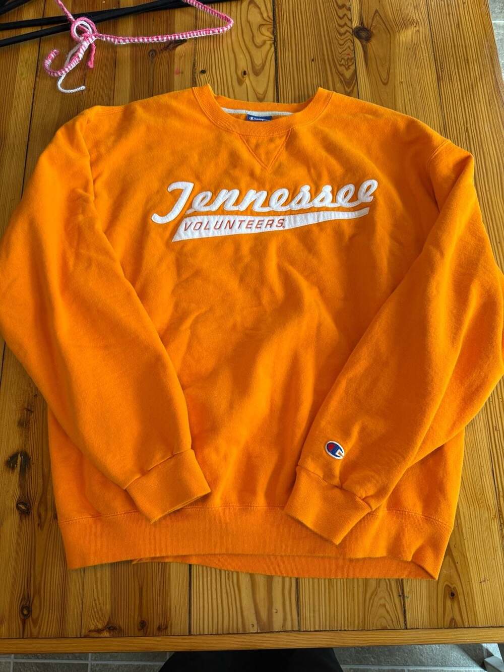 Champion Tennessee Volunteers Crewneck Sweatshirt Size L Orange
